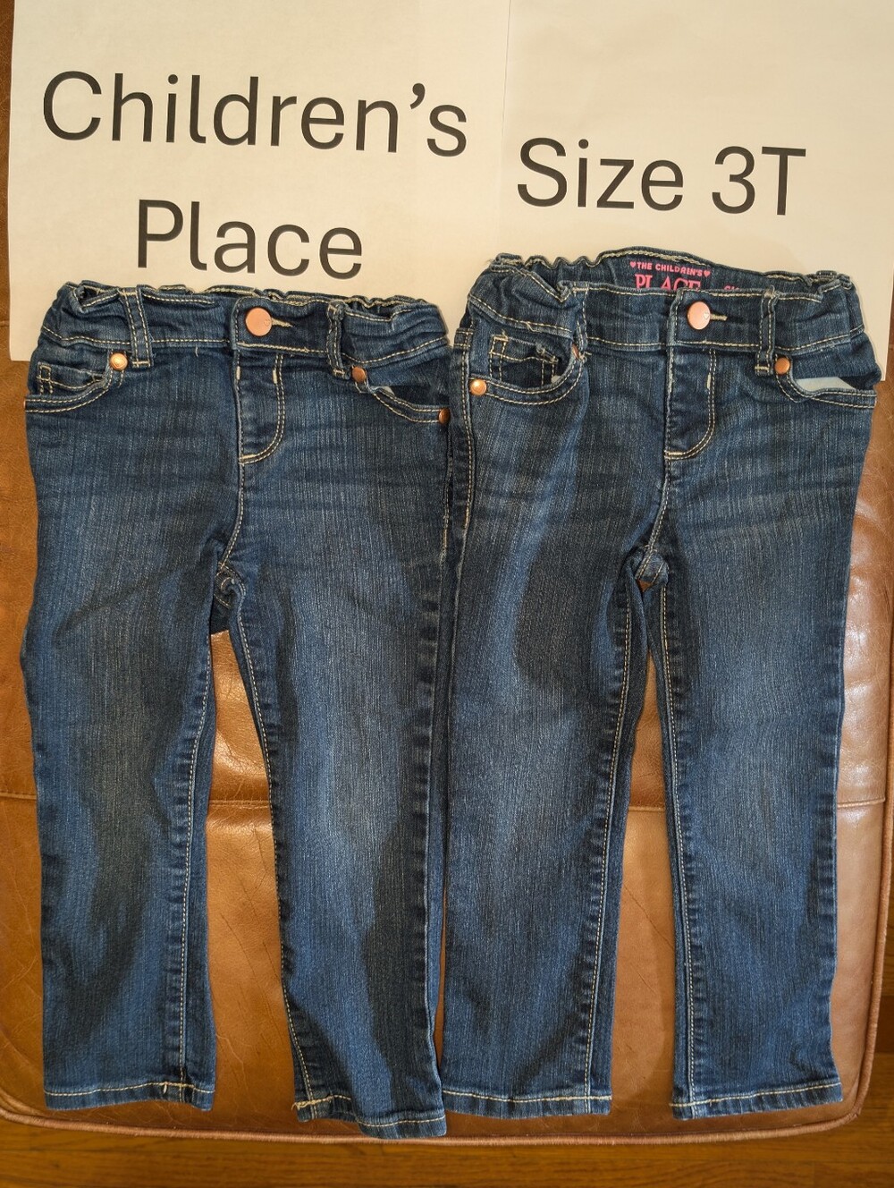 2 Pairs Children's Place Skinny Jeans Adjustable Waist 3T